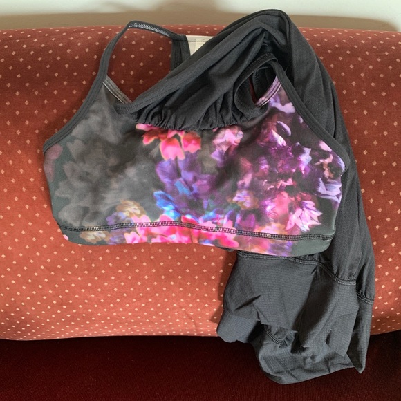 Lululemon Tank Top Black Floral 4 - Picture 9 of 11